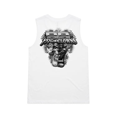 99 Psycho Clowns Black Print Ladies Tank